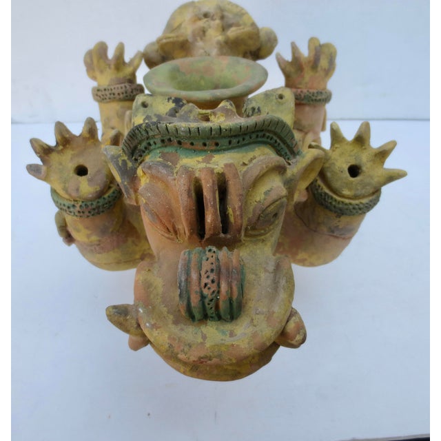 Ceramic Zapotec Terra-Cotta Effigy Vessel From Monte Alban Circa 200 B C For Sale - Image 7 of 12