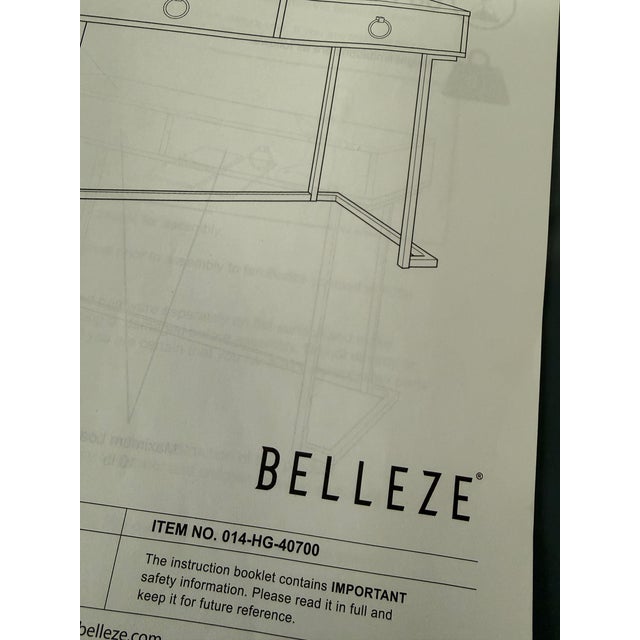 Bellezze Vanity Desk For Sale - Image 4 of 12
