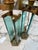 Fontana Arte 1970s Fontana Arte Style Brass and Blue Glass Table Lamps - a Pair For Sale - Image 4 of 12