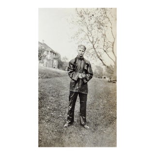 Early 20th Century Snapshot Photograph Handsome Man in Costume For Sale