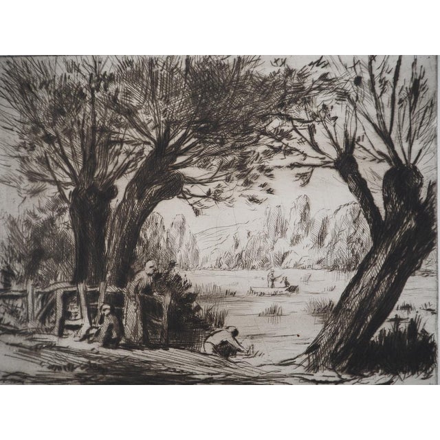 Maximilien Luce, Bathers, Fishermen and Walkers, 1895, Original Etching For Sale - Image 3 of 6