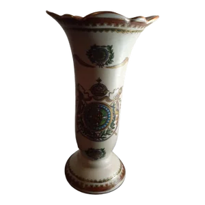 1970s Porcelain Imperial Emblem Royal Vase