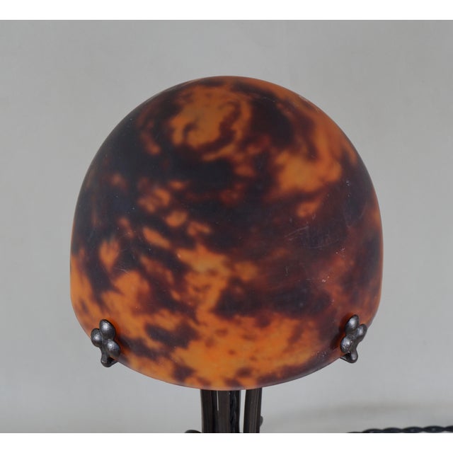 1920s French Art Deco Table Lamp by Daum Freres 1920s France For Sale - Image 5 of 13