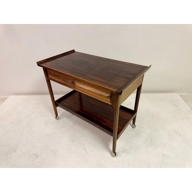 Torbjørn Afdal Rosewood Trolley by Torbjørn Afdal for Mellemstrands Møbelfabrik Bruksbo, 1960s For Sale - Image 4 of 17