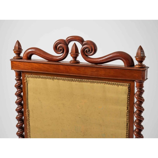 Antique Fireplace Screen with Tapestry For Sale - Image 7 of 9