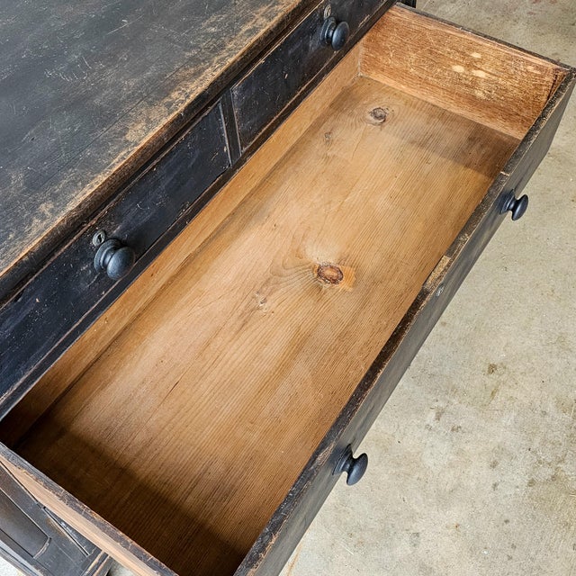 Antique Ebonized Pine Chest of Drawers - Circa 1830 For Sale - Image 14 of 16