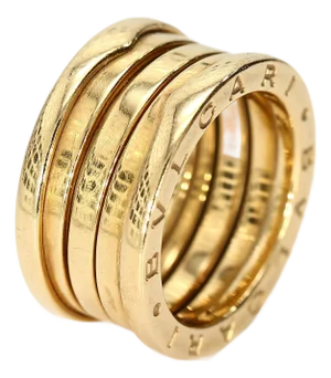 18k Yellow Gold Bvlgari B.zero1 Four-Band Ring - Size 5.25