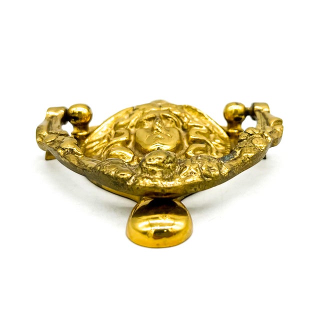 Mid 20th Century Vintage Cast Brass Medusa Door Knocker – Neoclassical / Grand Tour / Hollywood Regency For Sale - Image 5 of 10