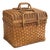 Mid-20th Century Vintage Natural Woven Wicker Utility Basket For Sale
