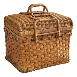 Mid-20th Century Vintage Natural Woven Wicker Utility Basket