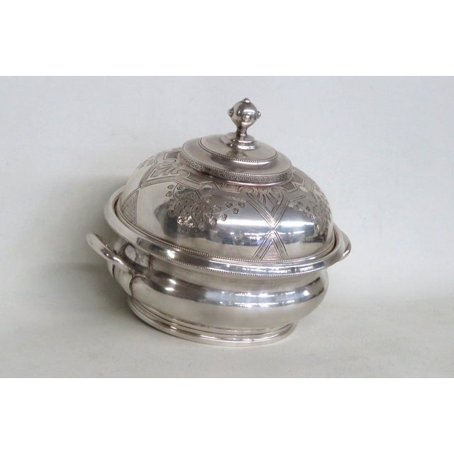 This gorgeous Covered Butter Dish is silver plated. This stunning tiered piece features a dome with gorgeous floral and...