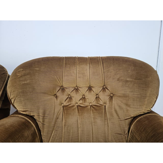 Textile Vintage Velvet Armchairs, 1960s, Set of 2 For Sale - Image 7 of 17