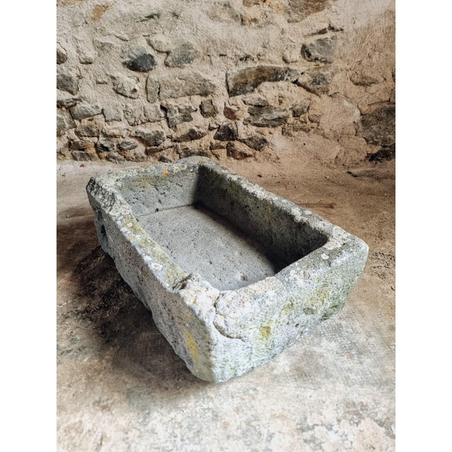 Antique French Volcanic Stone Trough, 18th Century For Sale - Image 12 of 13