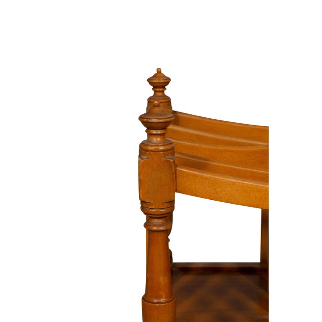 Regency Style Boxwood Canterbury Commemorating Graniteville Mill For Sale - Image 12 of 13