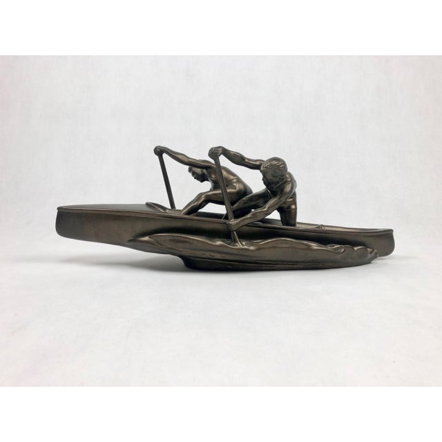 Jihokera, Sculpture of Two Rowers, Czechoslovakia, 1960s For Sale - Image 3 of 10