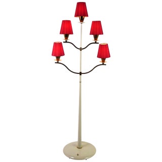 1940s Pietro Chiesa Style Candelabra Floor Lamp For Sale