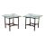 Pair of Vintage Faux Bamboo Metal Side Tables For Sale