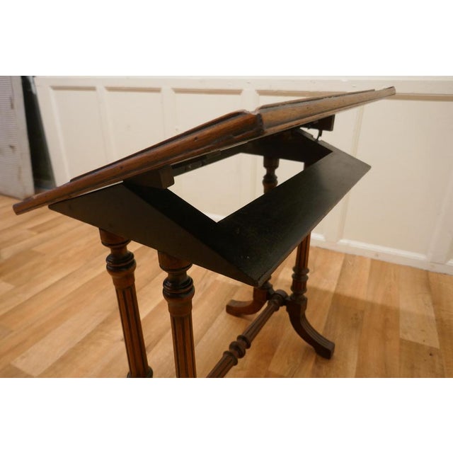 Victorian Adjustable Reading Stand in Walnut, 1850 For Sale - Image 6 of 14