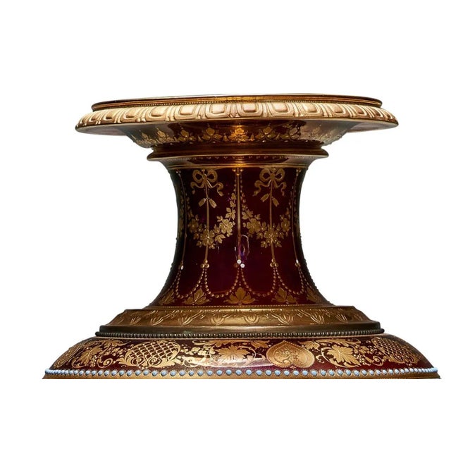 An Exceptional Berlin KPM Iridescent Jeweled Porcelain Vase "The Spring Dance" For Sale - Image 4 of 8