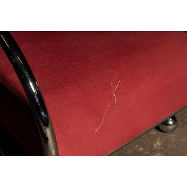 Late 20th Century After-Kem Weber Red Modernist Chair by Opus21 For Sale - Image 9 of 10