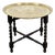 Vintage Engraved Blue Willow Pattern Brass Tray Table For Sale