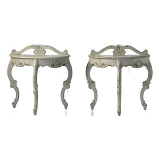 Antique Demilune Tables - A Pair For Sale