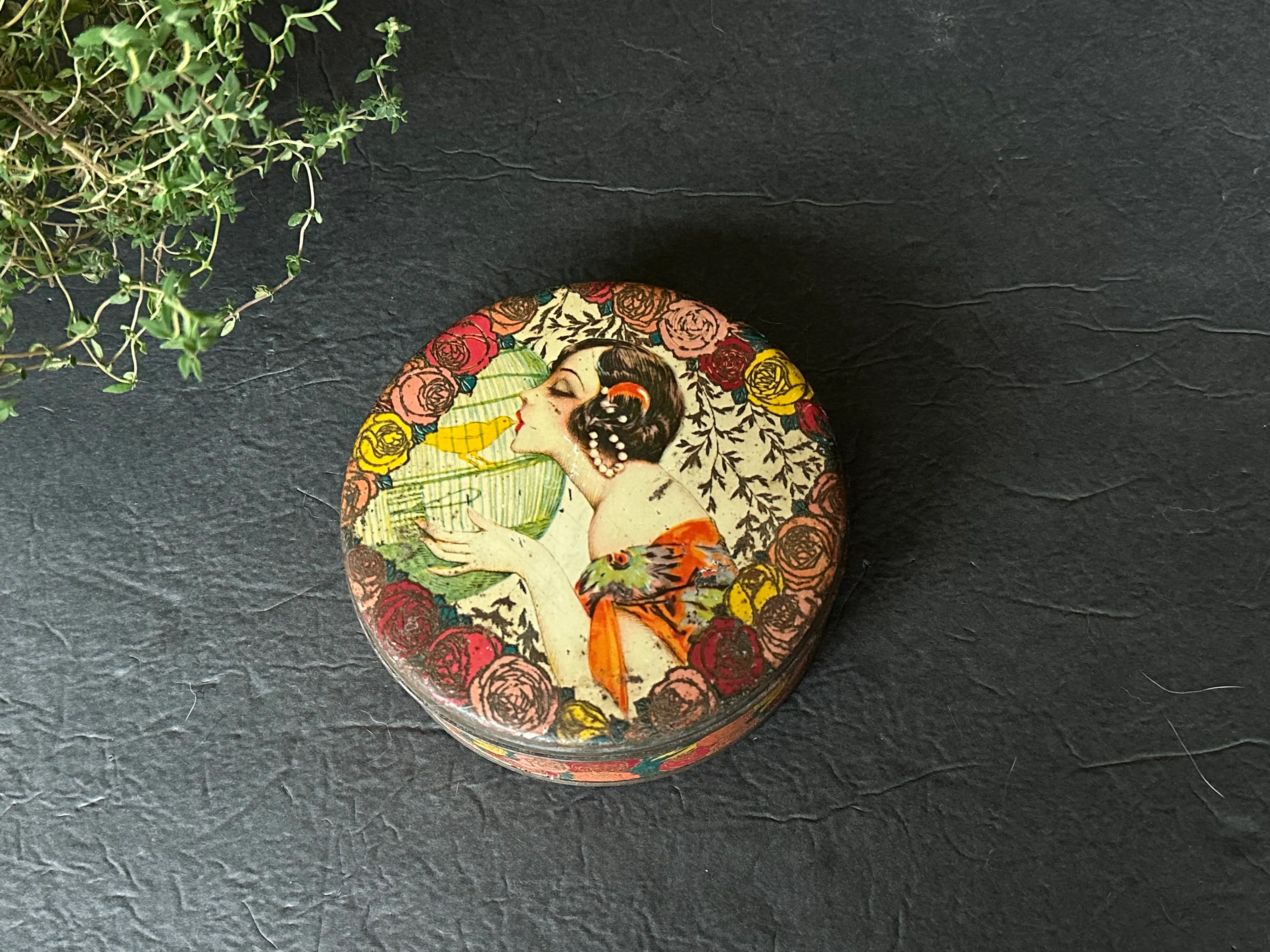 Antique Decorative French Biscuit Tin Box | Chairish