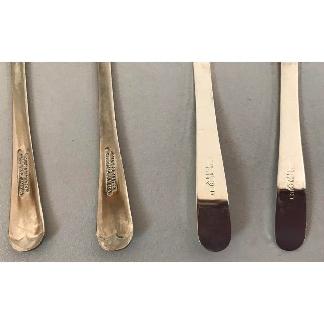Sheffield Vintage Silverplate Hors d'Oeuvre Forks -Set of 9 For Sale - Image 4 of 6