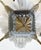 1930s Art Deco Gilt, Silvered Bronze Chandelier, Frosted Glass Shades For Sale - Image 13 of 14