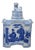 Chinese Chinoiserie Blue & White Porcelain Dragon Ginger Jar Mantel Vase Urn 11" For Sale