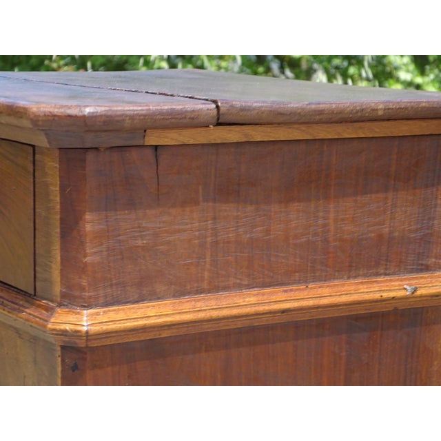 Louis Philippe Bedside Table in Walnut and Burr Walnut For Sale - Image 16 of 18