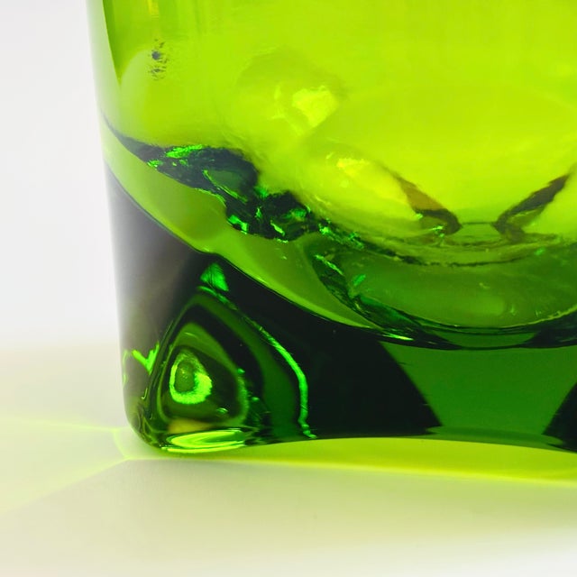 MCM Green Viking Glass Ashtray For Sale - Image 10 of 11