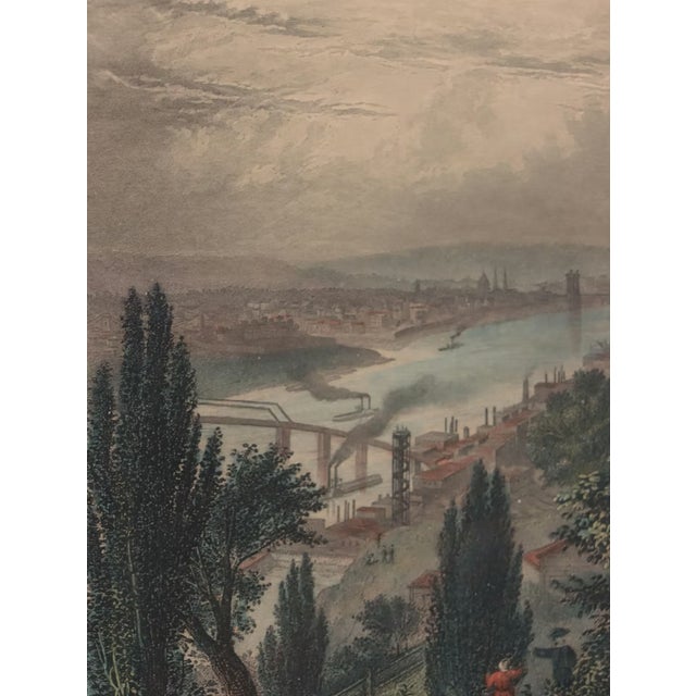 Sculpture Materials Antique Hand Colored Engraving "City of Cincinnati" Reproduction by William Wellstood For Sale - Image 7 of 15