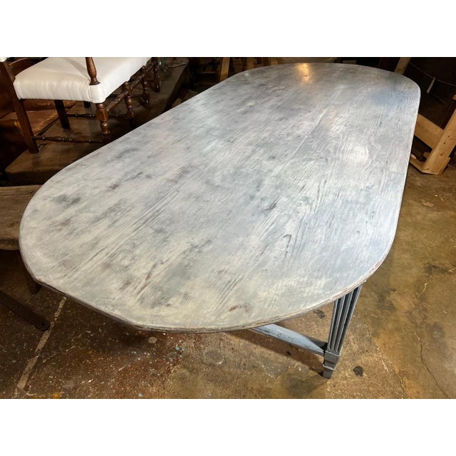 Blue Dining Table Mid 18th Century French Period Louis XVI Dining