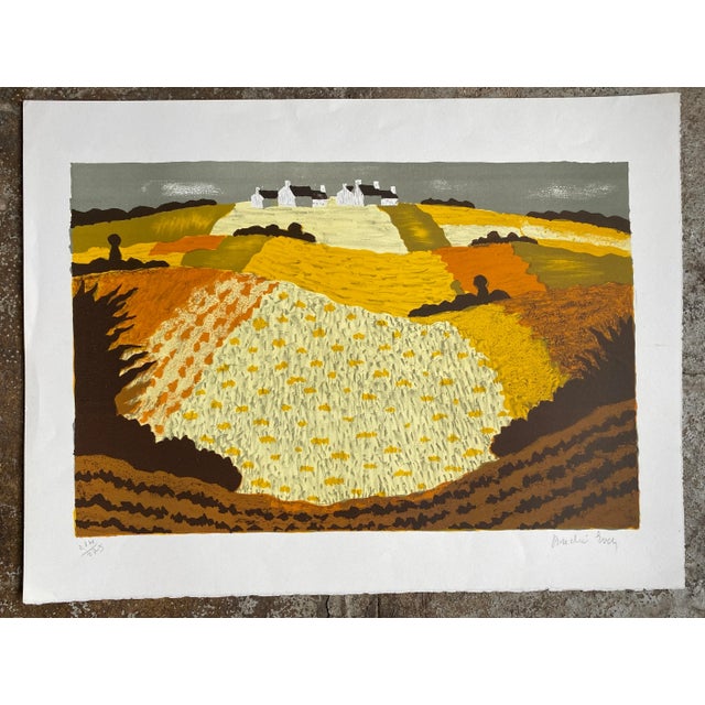 André Even (French, 1918–1997) "Farmhouse" color lithograph on paper. Pencil signed and numbered 214 of 275.