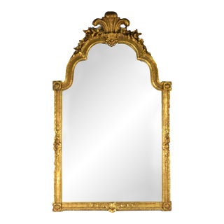 Antique French Giltwood Wall Mirror For Sale