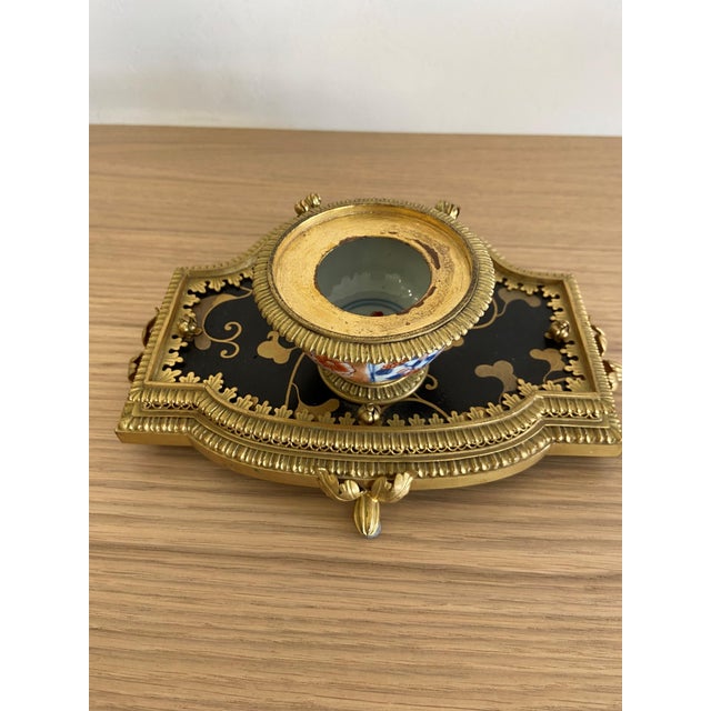 1930s Vintage Imari French Inkpot and Pen Holder For Sale - Image 5 of 7