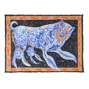 Vintage 1993 Surreal Dog Star Constellation Serigraph