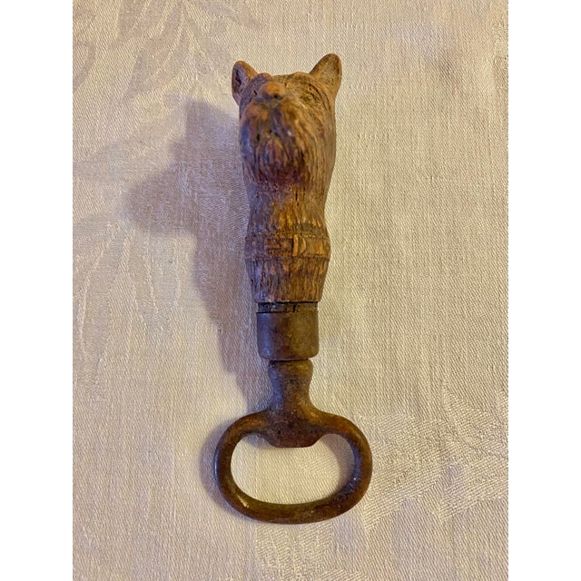 Figurative Vintage Syroco Wood Resin Scottish Terrier Head Figural Bottle Opener For Sale - Image 3 of 10