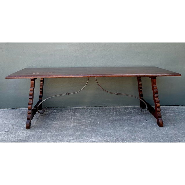 Vintage 18th Century Monumental Lyre Table For Sale - Image 4 of 12