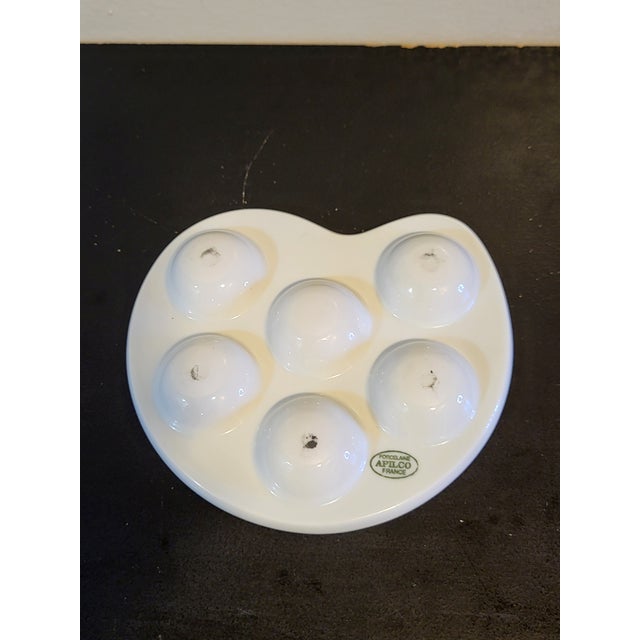White Porcelain Escargot Baking Dish France For Sale - Image 13 of 13