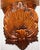 Pair of Vintage Mid-Century Hand-Carved Wooden Wall Shelves Features an Ornate, Deeply Detailed Scalloped Shell Design With a Rich, Warm Wood Finish. For Sale In Greensboro - Image 6 of 15