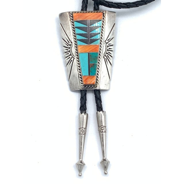 1980s Roger Skeet Jr Sterling Silver Bolo Tie For Sale - Image 5 of 7
