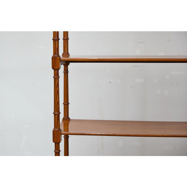 Brown English Regency Pine Etagere, Early 19th Century, Four Shelves, Turned Supports For Sale - Image 8 of 12