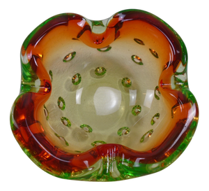 Sommerso Murano Glass Ashtray, Italy, 1960s