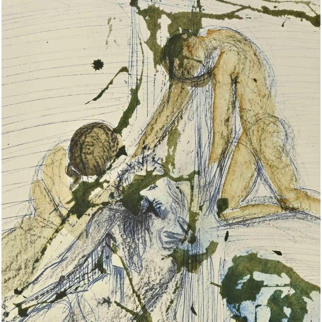 De Cruce Depositio is a Color lithograph on heavy rag paper realized in 1964, It is part of Biblia Sacra vulgatæ edition...