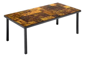 French Ceramic Tiled Coffee Table From Vallauris