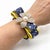 2020s Hermes Daisy Vintage Silk Necktie Cuff Bracelet For Sale - Image 5 of 5