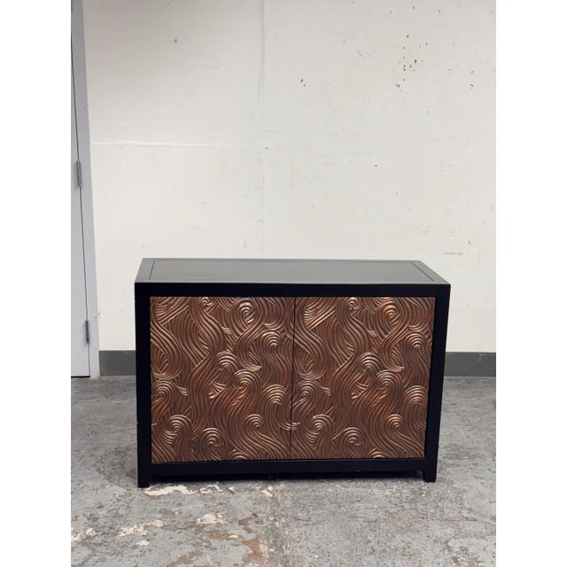 Traditional Robert Kuo for McGuire Furniture Dragon Swirl Bar Cabinet For Sale - Image 3 of 12