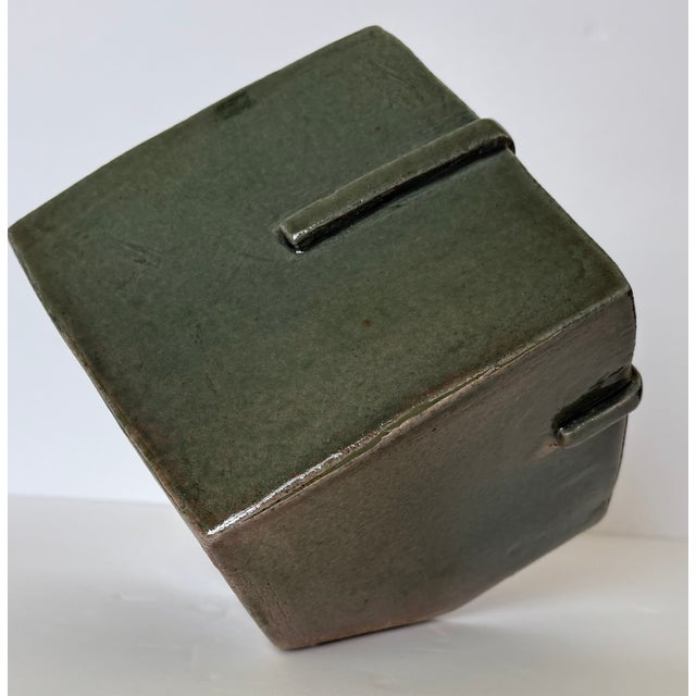 Abstract Tilted Abstract Cube Sculpture by Geo For Sale - Image 3 of 9
